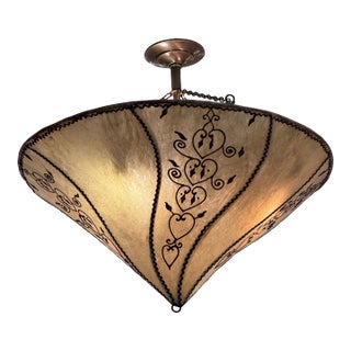 Moroccan Henna Ceiling Light Fixture For Sale
