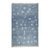 6x9 Blue Hand-Knotted Wool Faded Denim Texture Tribal Modern Carpet Rug For Sale