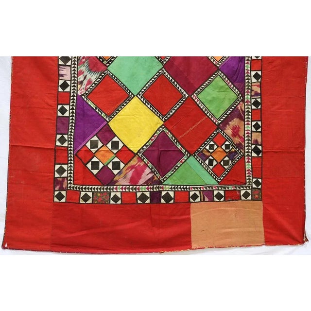 Vintage Embroidered Uzbek Wall Hung Patchwork Tapestry, 1920s For Sale - Image 6 of 13