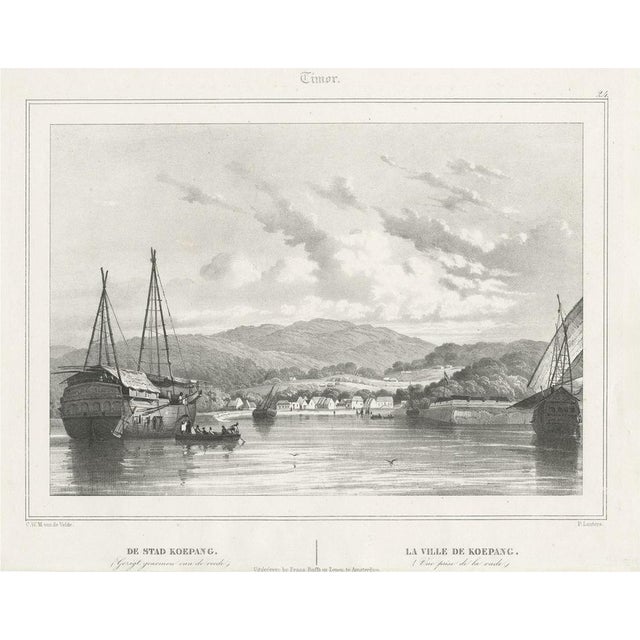 Charles William Meredith van de Velde, Illustration of Kupang or Koepang in the East Indies, Now West-Timor, Indonesia, 1844, Print For Sale - Image 6 of 6