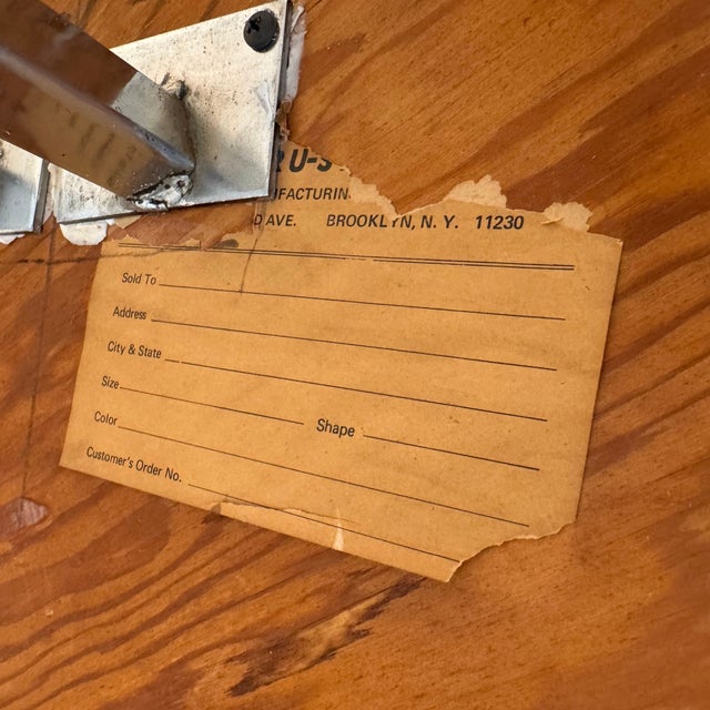 Vintage Abalone Shell Resin and Chrome Circular Dining Table For Sale - Image 13 of 14