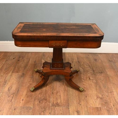 Antique Regency Card Tables, 1810, Set of 2 For Sale - Image 5 of 10