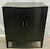 French Art Deco Style Modern Two-Door Bar Cabinet with Diamond Inlay Pattern and Serpentine Front Facade: Features an...