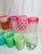 Rare Antique Circa 1930s Art Glass Tumblers Set of 8 For Sale - Image 9 of 11