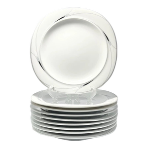 1990s Mikasa “Caviar” Set of 9 Porcelain Salad Plates