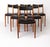 Vintage German Dining Chairs in Beech and Black Faux Leather attributed to Lübke, 1970s, Set of 6 For Sale - Image 11 of 11