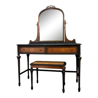 Vintage Berkey & Gay Walnut Vanity For Sale