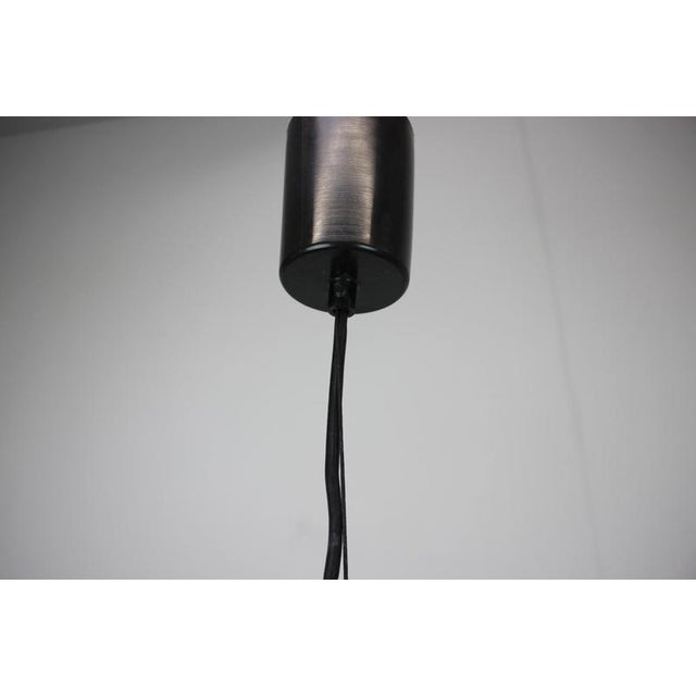 Mid-Century Bell Glass Pendant Lamp, Former Czechoslovakia, 1970s For Sale - Image 6 of 11