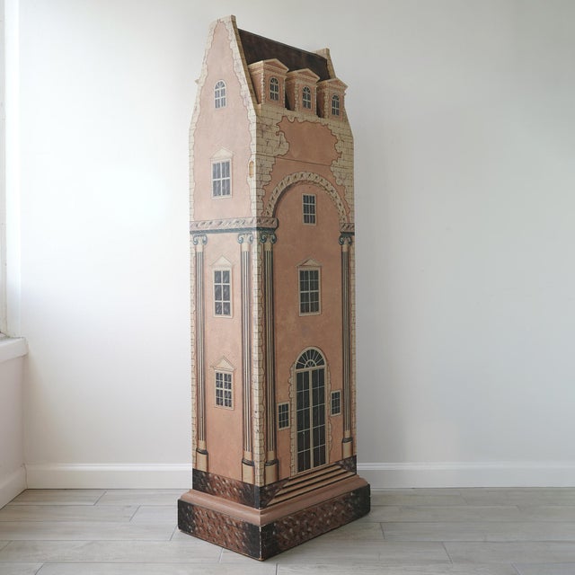 20th Century Maitland-Smith Dollhouse Georgian Townhouse Cabinet/Bar For Sale - Image 16 of 18