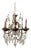 Maison Jansen Eight-Light Crystal and Gilded Bronze Chandelier, French Ca. 1950 For Sale