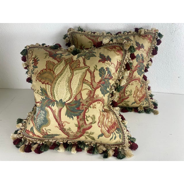 Vintage Tully and Marr Classic English Cotton Print Pillows/a Pair. For Sale - Image 9 of 9