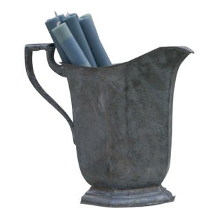 Vintage Hammered Silverplate Pitcher For Sale