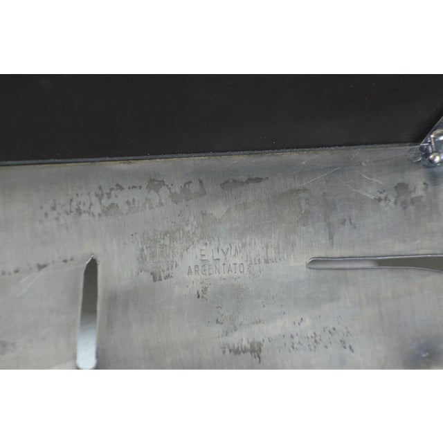 Italian Art Metal Wall Mirror from Ely, 1970s For Sale - Image 6 of 9