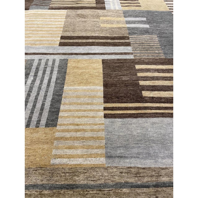 Handmade Modern Design Rug. 08'01" X 09'08" For Sale - Image 4 of 5