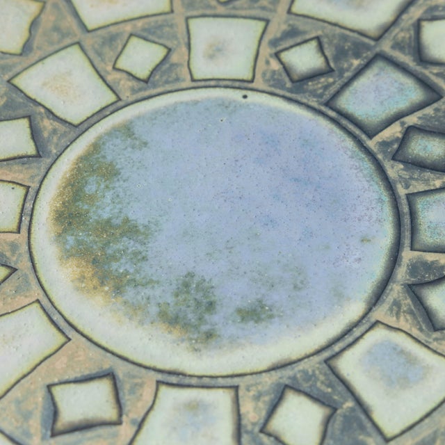 Large Glazed Ceramic Plate, 1960s For Sale - Image 9 of 13