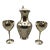 Handmade Brass Pitcher and 2 Hand Pounded Brass Wine/Water Goblets-Set of 3 For Sale