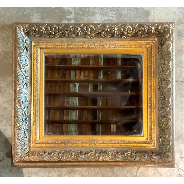 Late 20th Century Vintage Gilt Wood Mirror For Sale - Image 5 of 12