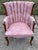Vintage Pink Floral Channel Back Upholstered Chair For Sale - Image 13 of 13