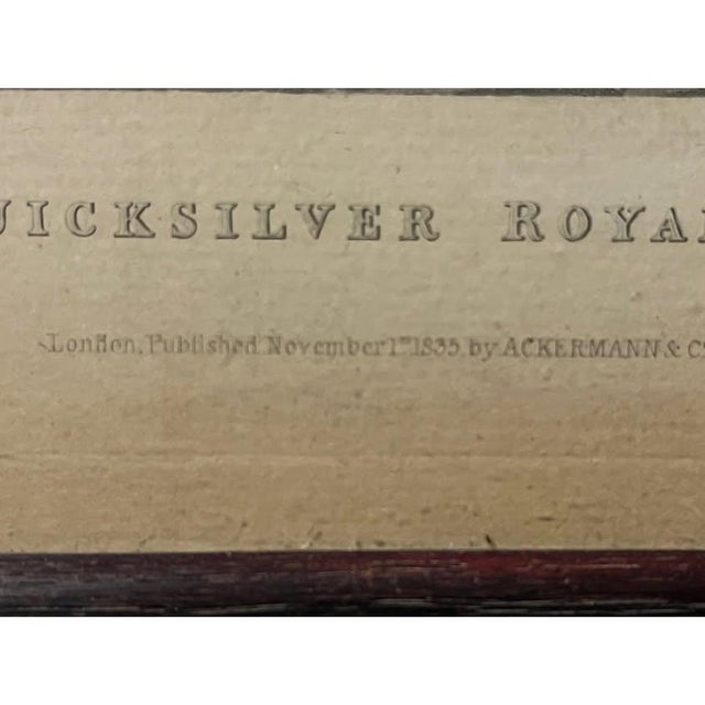 Antique 1835 Coaching Prints: 21.5"x18.5" Quicksilver & Edinburgh Express Pair For Sale - Image 4 of 10