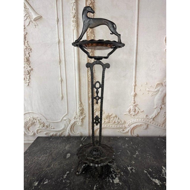 French Art Deco Whippet Smoking Stand, Cast Iron, Circa 1925-1930 For Sale - Image 4 of 14