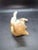 Vintage Ceramic Figurine of a Brown-and-White Tabby Kitten