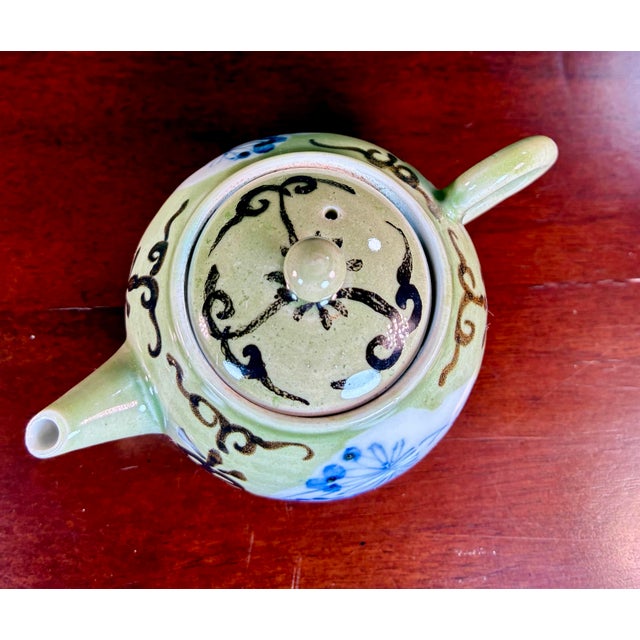 Ceramic Antique Japanese Individual Porcelain Teapot For Sale - Image 7 of 9
