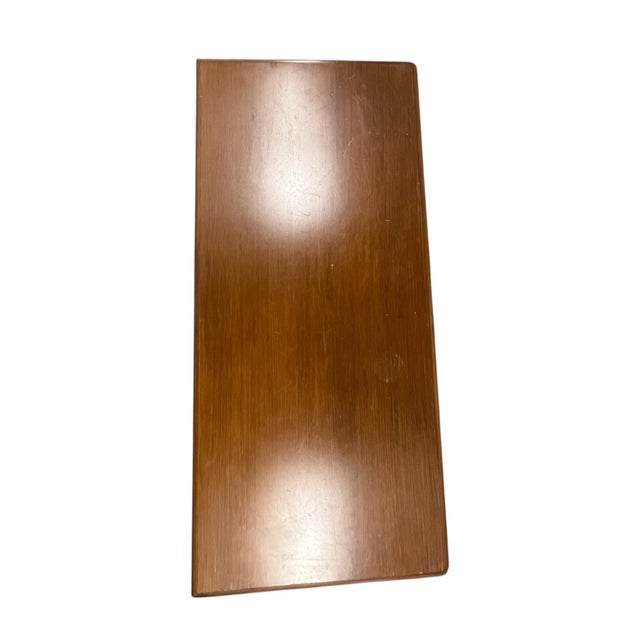 1960s American Traditional Executive Kneehole Desk With File Drawer, Solid Wood For Sale - Image 11 of 12