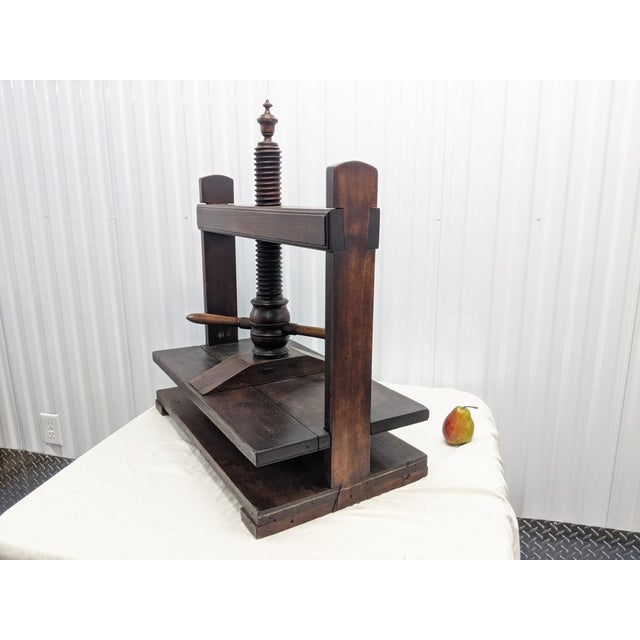 Brown Antique George III Oak Book Press For Sale - Image 8 of 11
