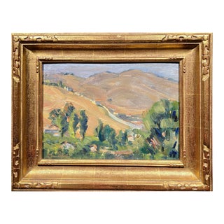 Donna Norine Schuster - 1920s View of the Hollywood Hills-Oil Painting For Sale