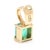 Modern 0.30ctw Emerald Solitaire Pendant, 18k Yellow Gold, Length 12.8 Mm For Sale - Image 3 of 4