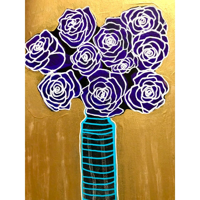 Part of my Rose series. Acrylic on stretched canvas, wired and ready to hang. COA included. A completely unique and...