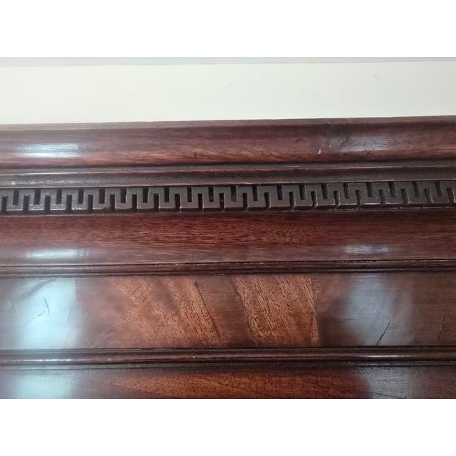 19th Century Georgian-Style Flame Mahogany Chest-on-Chest With Pull-Out Brushing Slide For Sale - Image 4 of 7