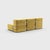 Contemporary Curt Modular Set - Flexible 3-Seater - Barcelona - Cornhusk - V3347/50 (Yellow) by Ambivalenz, Set of 6 For Sale - Image 3 of 5