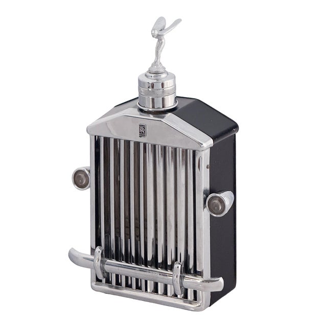 Mid 20th Century Rolls Royce Radiator - Vintage Novelty Drinks Flask Decanter Music Box For Sale - Image 12 of 15