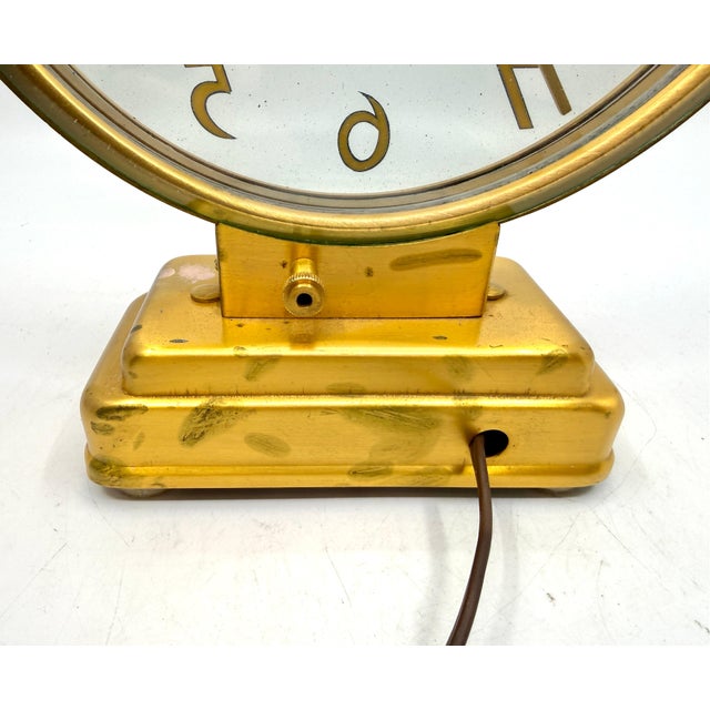 1940s Art Deco Etalage Reclame Mystery Clock Running Nicely For Sale - Image 10 of 14