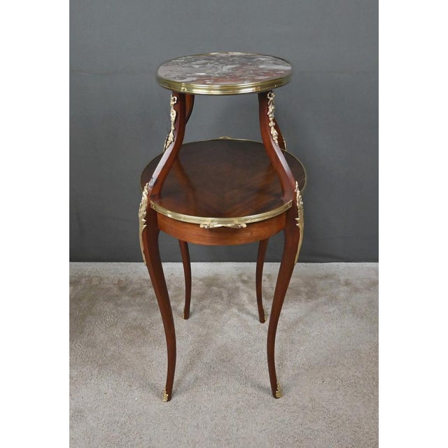 Louis XV Style Mahogany Veneer Tea Table, Early 20th Century For Sale - Image 15 of 18