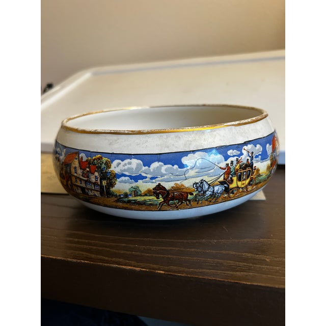 Ceramic Vintage Falcon Ware Ceramic Bowl "Coaching Days" For Sale - Image 7 of 7