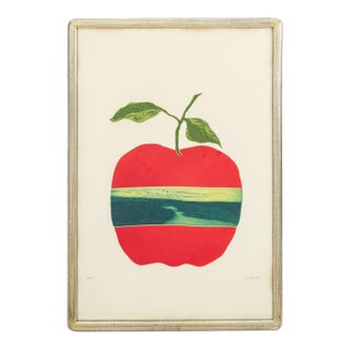Shelly DiCello Ahern Surrealist Apple Aquatint For Sale