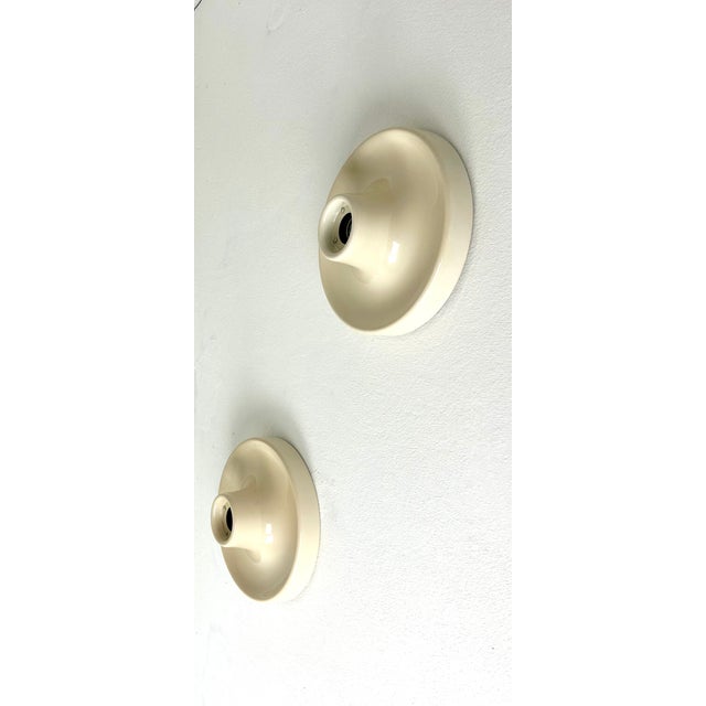 Metal Cream Bulbo Wall or Ceiling Lights from Tronconi, Italy, 1970s, Set of 2 For Sale - Image 7 of 9