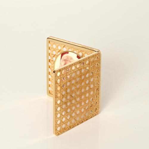 Picture Frame in Brass, Acrylic Glass, and Vienna Straw from Dior, Italy 1970s For Sale - Image 16 of 17