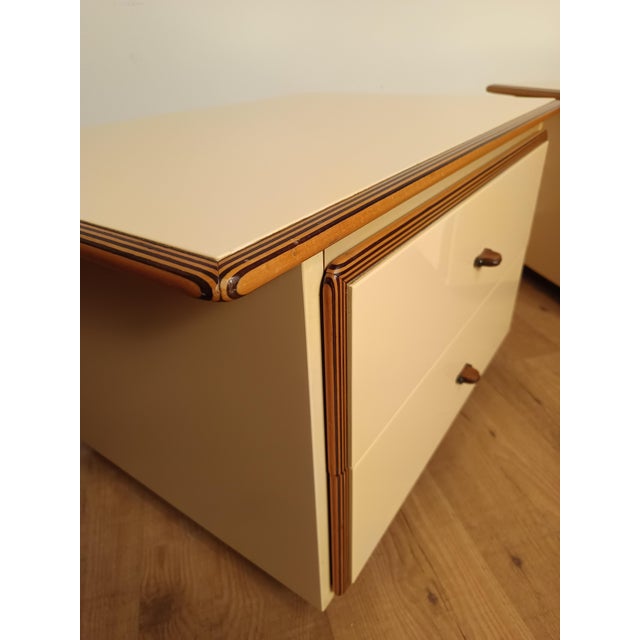 Vintage Lacquered Bedside Tables, 1980s, Set of 2 For Sale - Image 6 of 10