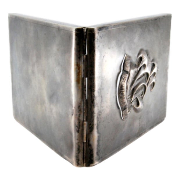 Matte Silver Cigarette Case For Sale