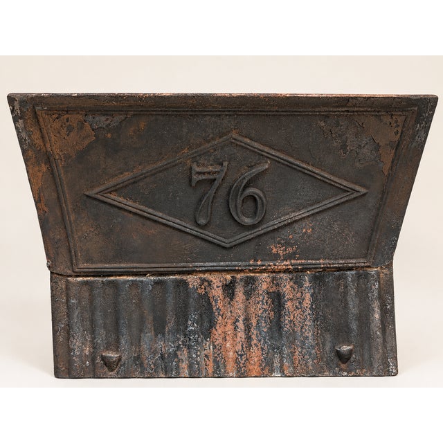 Victorian Antique Portland Stove Foundry No 76 Cast Iron Franklin Fireplace Georgetown DC For Sale - Image 3 of 16