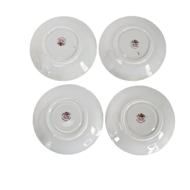 1980s Royal Albert Lavender Rose Bone China Dinnerware Service for Four, 16 Pieces For Sale - Image 16 of 18