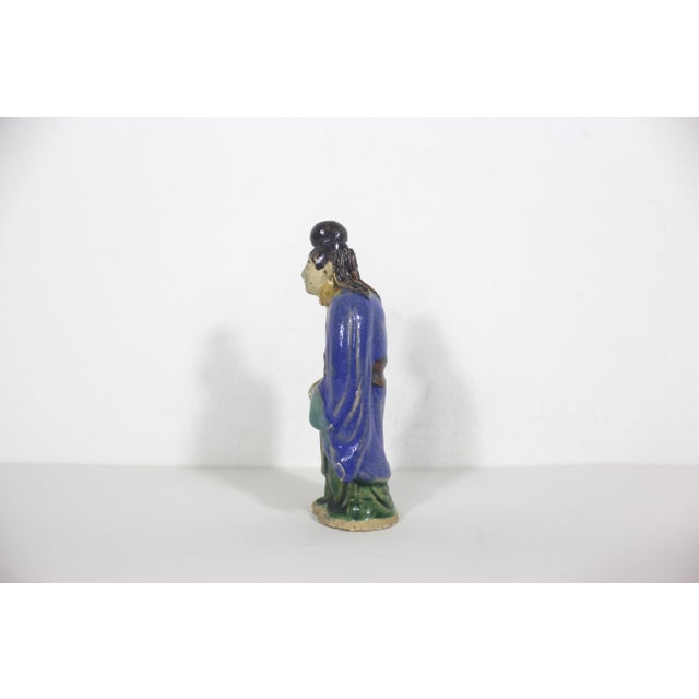 Early 20th Century Antique Handmade Folk Art Chinese Clay Figurine Mudman for Miniature or Bonsai Display For Sale - Image 5 of 8