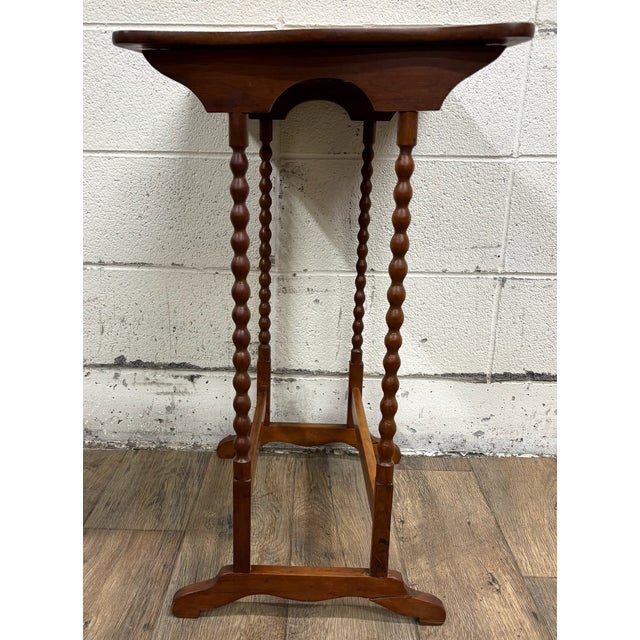 Antique Victorian Spindle Leg Bobbin Leg Side Table For Sale - Image 4 of 7