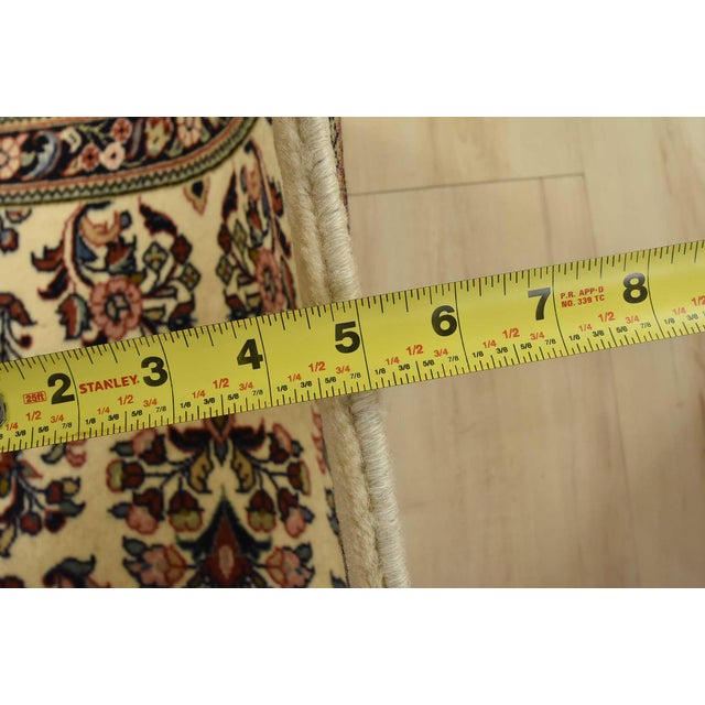 Fine Kashmar Runner 2’3” X 7’4” Ivory Wool Traditional Hand-Knotted Rug For Sale - Image 10 of 12