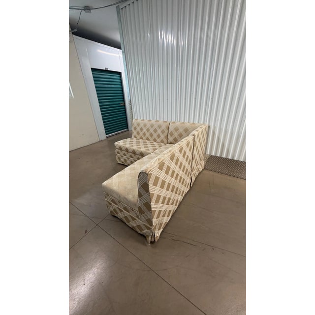 1980s Three Piece Modular Kitchen Banquette With Storage For Sale - Image 4 of 4