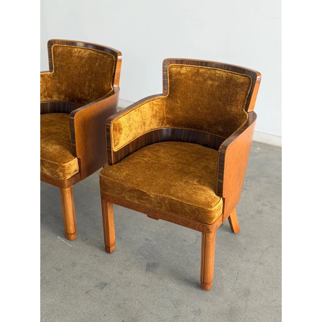 Pair of Art Deco RMS Caronia Ocean Liner Chairs Circa 1947 For Sale - Image 4 of 12