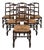 Straw-Seated Chairs with Slatted Oak Backs, Set of 6 For Sale